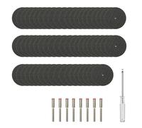 Juego de discos de corte para Dremel, 60 piezas de mini hoja de sierra circular con 8 pcs de mandril de 3mm, accesorios de herramientas rotativas, ruedas de corte para acero inoxidable metal