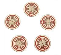 Juego de discos de energía de polarización, colgante natural para alivio del dolor para dolores de cabeza, dolor muscular, teoría de cinco elementos, 10 cm (rojo)