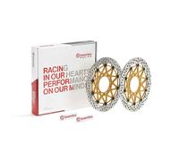 Juego de discos de freno brembo upgrade supersport redondo flotante-pareja para