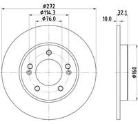 Juego De Discos De Freno Traseros HELLA 55917PRO Para KIA XCEED Van OEM