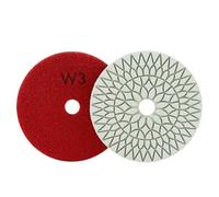 Juego de discos de pulido de esmeril de 4 pulgadas en seco/húmedo de 3 pasos de 100 mm para pulir para piedra, granito, hormigón, mármol (grano 3)
