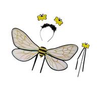 Juego de disfraz de abejas de 3/4 piezas para adultos, disfraz de abejas, diadema de abejas, tutú, falda, varita de ángel para Halloween, cosplay, abejas