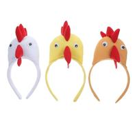 Juego de disfraz de gallina de 3 piezas - Diadema de de peluche y diadema de gallina para Pascua - Cosplay y fiestas - Disfraz de animales para el pelo para adultos