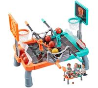 Juego de Disparos de Baloncesto de Mesa: diversión de Duelo y puntuación para 2 Jugadores, Noche de Juegos Familiar interactiva con Mini Aros y 10 Pelotas, Uso al Aire Libre