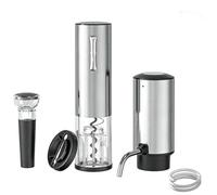 Juego de dispensador automático de decantador de vino recargable, aireador inteligente de un botón, abridor de botellas eléctrico, tapón de vino al vacío, herramienta cortador de papel de aluminio