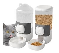Juego de dispensador de agua y comida para gatos, comedero y agua automáticos para gatos - Dispensador de cuencos de agua para perros,Juego de comedero y dispensador de agua para mascotas, comedero pa