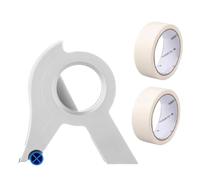 Juego de dispensador de cinta adhesiva y cinta adhesiva de 1.37 pulgadas x 22 yardas para decoración con aplicador de pintura para decoración del hogar