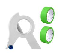 Juego de dispensador de cinta adhesiva y cinta adhesiva de 1.37 pulgadas x 22 yardas para decoración con aplicador de pintura para decoración del hogar