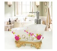 Juego de Dispensador de Jabon Baño 1 dispensador de jabón líquido cerámica Estilo Simple, Botella dispensadora loción, desinfectante Manos, Prensa, Juego Accesorios baño, Regalo para Lavar(01)