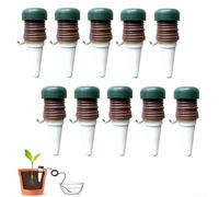 Juego de dispensador de riego automático con 10 piezas para plantas de interior, sistema de riego de balcón, que proporciona liberación de agua controlada y solución automatizada para el cuidado de