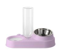 Juego de dispensador doble de recipiente de comida para gatos 2 en 1 para gatos, cuenco de agua para gatos, suministros de comida para mascotas y dispensador