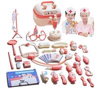 Juego De Doctor Para - Kit De Juego Hacer Apareciendo Con Maleta De Almacenamiento | Juego De Imitación Médica, Conjunto De Simulación Multifuncional, Juguete Educativo Para Niños Y Jóvenes E