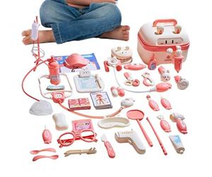 Juego de Doctor para niños - Juegod de simulación de botiquín | de médico: Herramienta de termómetro de jeringa con función de luz de Ruido electrónico: Reduce el Miedo a visitar al médico en la