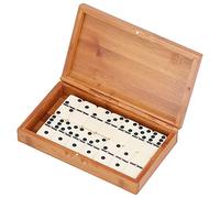 Juego de dominó Clásico de 28 Piezas, Rompecabezas de Aminoplásticos para Niños y Niñas, Caja de Madera Duradera, Juegos de Interior y Exterior para Fiestas Familiares de Niños