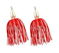 Juego de dos anzuelos de metal funcionales ideales para apuntar a especies de calamares y pulpos (2#)