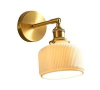 Juego de dos apliques de pared modernos ajustables con pantalla de cerámica blanca, montaje giratorio de 180°, lámpara de mesita de noche para dormitorio, lámparas nórdicas E27 para sala de estar (ta