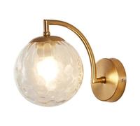 Juego de Dos Apliques de Pared Modernos, Aplique de Pared Negro Moderno, diseño Minimalista de 1 luz con Pantalla de Globo de Vidrio Transparente, lám