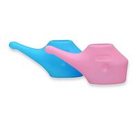 Juego de dos macetas Neti de plástico para limpieza nasal | Maceta Neti rosa y azul para pareja | Diseño compacto y fácil de transportar | Tratamiento natural para sinusitis, infecciones y congestión