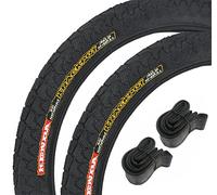 Juego de dos neumaticos Kenda Krackpot 20"x2.25 + dos cámaras 20" valvula dunlop