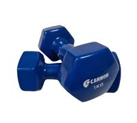 Juego de dos Pesas de Vinilo, 1, 1.5, 2, 3, 4, 5 Kg, set de Mancuernas de gimnasio para entrenamiento fitness y musculación, pesas hexagonales de vinilo, material de deporte.