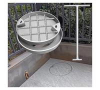 Juego de Dos Piezas de Tapas de alcantarilla Ocultas con Ganchos, Tapa para fosa séptica y Rejilla de Lluvia, adecuadas para Jardines Traseros y Tapas de inspección de pozos.