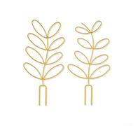 Juego de dos soportes para plantas en forma de hoja para Hoya, Monstera y otros trepadores (dorado)
