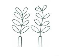 Juego de dos soportes para plantas en forma de hoja para Hoya, Monstera y otros trepadores (verde)