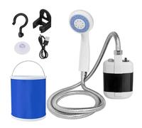 Juego de ducha de campamento portátil con cubo de manguera Bomba de ducha al aire libre kit de ducha de campamento recargable para acampar el lavado de bañeras