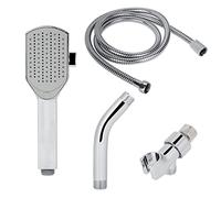 Juego de Ducha de Mano ABS Cromado, Cabezal de Ducha Plateado con Ahorro de Agua para baño, Kit de Manguera con función de Peine