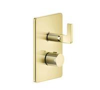 Juego de ducha Gessi Inciso, para termostato empotrado, cartucho desviador de 3 vías, para UPK 09269, 58136246, Color: PVD de oro