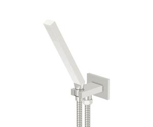 Juego de ducha manual Steinberg serie 135, ducha manual de barra, codo de conexión de ducha integrado, 1351670BN, Color: Níquel Cepillado