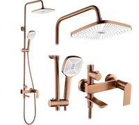 Juego De Ducha Rea Storm Brush Copper