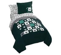 Juego de edred n completo Jay Franco Minecraft Creeper - Ropa de cama de 7 piezas para gamers (incluye juego de s banas y fundas de almohada) - R