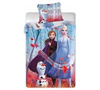 Juego de edredón Frozen Disney - 1 funda nórdica de 140 x 200 + 1 funda de almohada de 63 x 63 cm (juego de cama congelado)