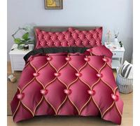 Juego de edredón geométrico de lujo con textura de diamante, juego de ropa de cama con diseño de colmena de arte abstracto simple, funda de edredón para niños, adolescentes y adultos, decoración de