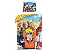 Juego de Edredón Naruto - Funda Nórdica 140 x 200 cm + Funda de Almohada 63 x 63 cm (Naruto Shippuden - M) (B)