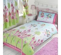 Juego de edredón - PriceRightHome - Princesa hada bonita - Rosa - 135 x 200 cm