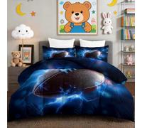 Juego de edredón sin funda de edredón 3D Motion tamaño King, 7,5 tog, reversible, para todas las estaciones, con 2 fundas de almohada, edredón de 240 x 220 cm, hipoalergénico y lavable, diseño de rayo