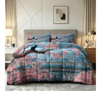 Juego de edredón y funda de almohada sin funda, edredón de anime japonés y antialérgico, 230 x 220 cm, edredón Queen de 7,5 tog con 100% algodón lavado, lavable a máquina, hipoalergénico, animal gato