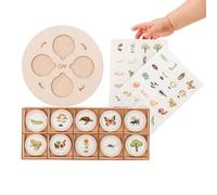 Juego de educativo del ciclo de vida - montesoori Animal Growth Board de madera Conjunto | Actividad interactiva de correspondencia Proyectos de aprendizaje escolar para niños de juguetes