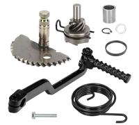 Juego de Eje de Arranque para Scooter, Piñón/Impulsor/Resorte y Scooter Kickstarter, Proceso de Galvanizado Ecológico, No se Oxida Fácilmente, Adecuado para GY6 50CC 60CC 80CC (negro, plata)