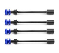 Juego de eje de transmisión CVD delantero y trasero de metal con adaptador hexagonal, piezas de actualización RC para TRAXXAS E-REVO 2.0 86086-4 RC Car (azul-negro)