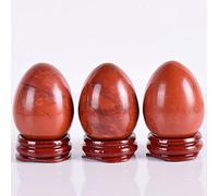 Juego de ejercicios de Kegel pélvico con huevo Yoni de jaspe rojo natural sin agujero sin perforar