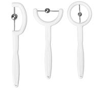 Juego de Ejercicios de Punta de Lengua de 3 Piezas, Herramienta de Entrenamiento de Músculos Orales de Elevación de Lateralización de Punta de Lengua de Acero Inoxidable 304