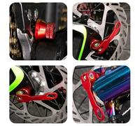 Juego de ejes de liberación rápida para bicicleta, pinchos de acero CNC para ruedas delanteras y traseras, ideal para carretera y MTB (parte trasera negra)