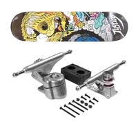 Juego de ejes de monopatín - Adaptador de surfskate base trasera, par de aluminio, soporte de montaje | Accesorio de repuesto para puente de dirección resistente apto para Yow Board