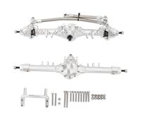 Juego de ejes delantero y trasero para coche RC SCX10 II, aleación de aluminio, diseño portal tipo Currie RockJock, 110, plata