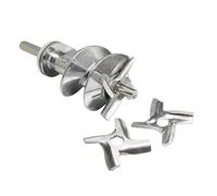 Juego De Electrodomésticos De Cocina: 1 Picadora De Carne De 115 Mm Con Tornillo SS-989843 Y 3 Cuchillas, Compatible Con Moulinex HV2/3/4/8, ME20/4/51, DR7.