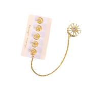 Juego de emblemas culturales islámicos de aleación, joyería de moda para hombres, decoración de ropa y estilos, personalizaciones, broches de luna y estrella, F, como se describe