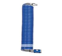 Juego de embrague de manguera en espiral, acoplamiento de seguridad NW 7,4, poliamida, diámetro de manguera 8 x 6, PN a 23 °C máx. 19 bares. Longitud: 7,5 m.